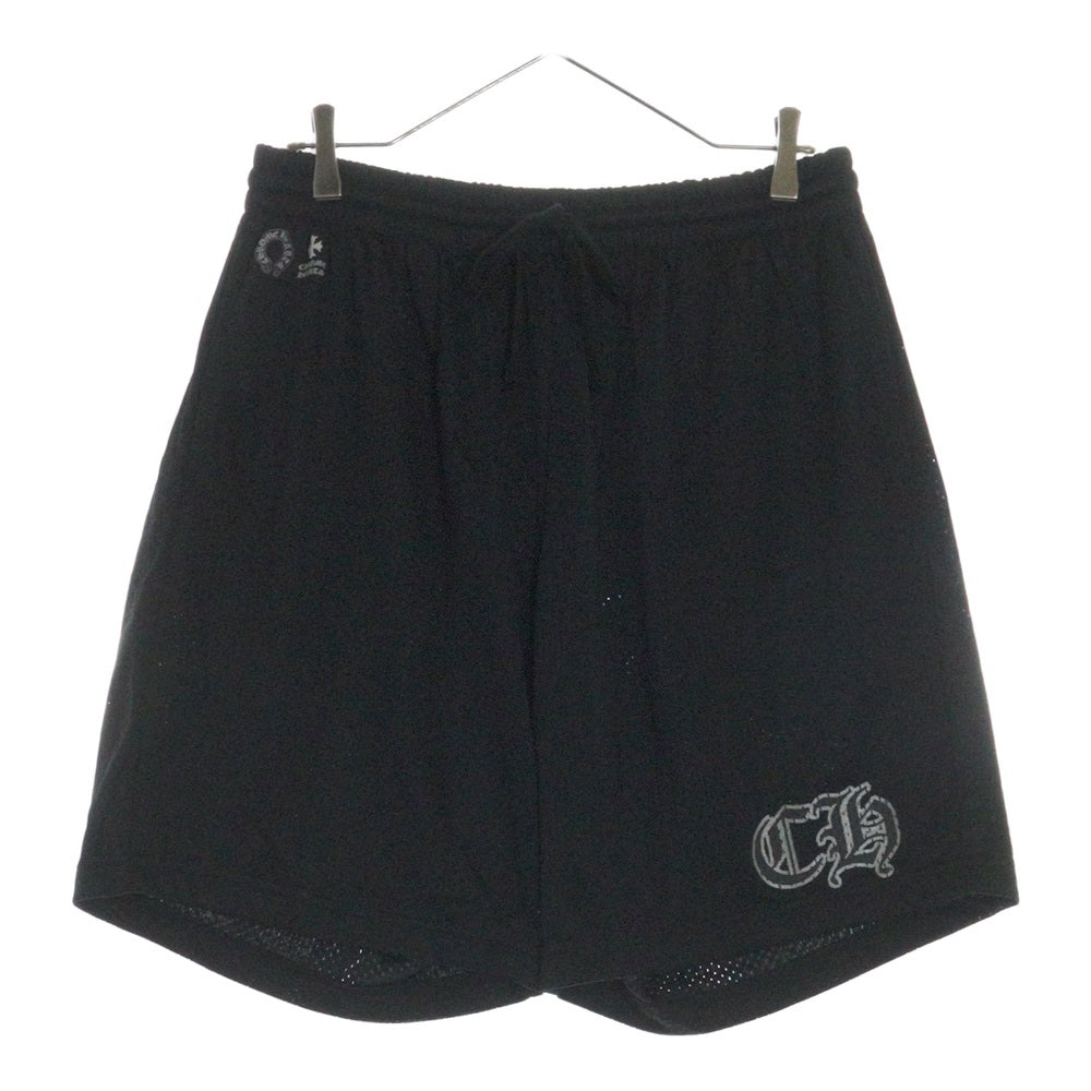 CHROME HEARTS(クロムハーツ) MESH WARM UP JERSEY CHプリントメッシュハーフパンツ ショーツ ブラック