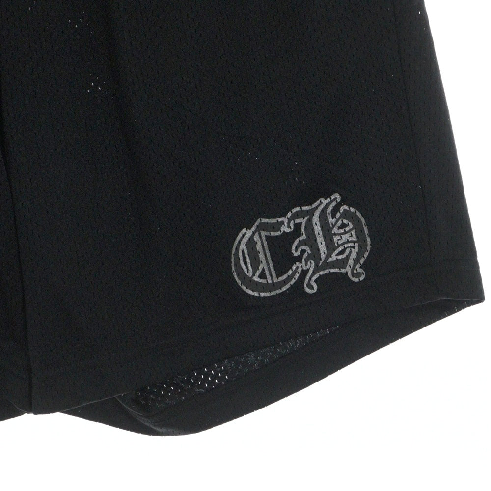 CHROME HEARTS(クロムハーツ) MESH WARM UP JERSEY CHプリントメッシュハーフパンツ ショーツ ブラック