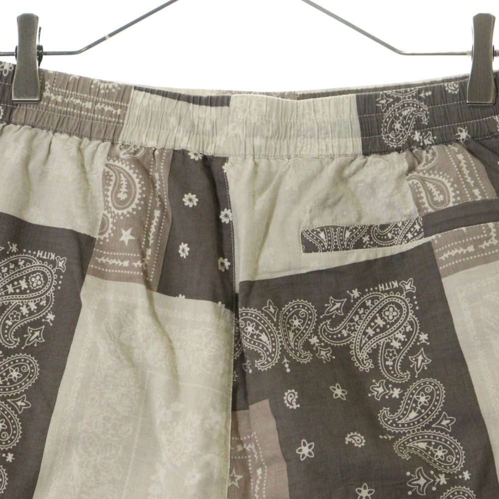 KITH(キス) Washed Cotton Bandana Active Short バンダナショーツ ハーフパンツ グレー