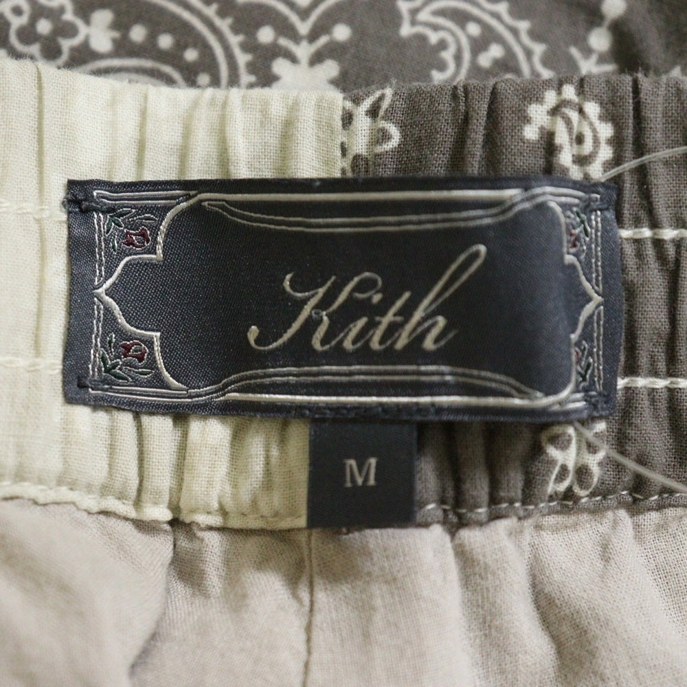 KITH(キス) Washed Cotton Bandana Active Short バンダナショーツ ハーフパンツ グレー