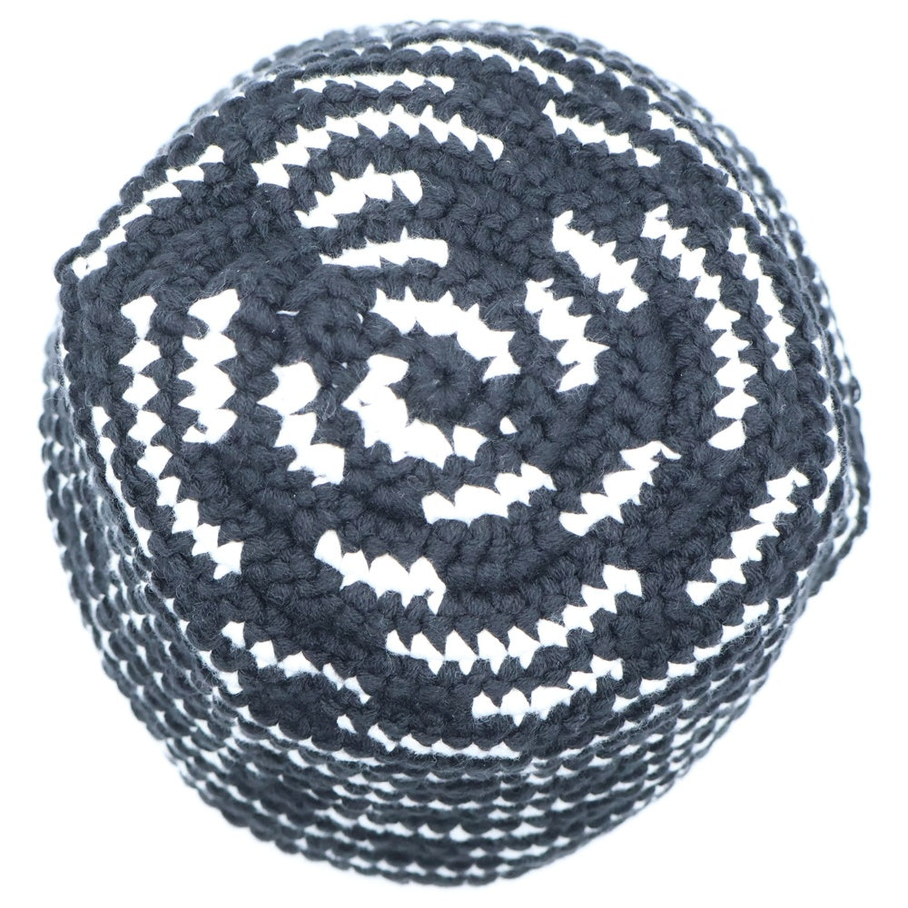 SAINT MICHAEL(セントマイケル) 25SS KNIT BUCKET HAT ニットバケットハット 帽子 ブラック/ホワイト SM-HR8-0000-084