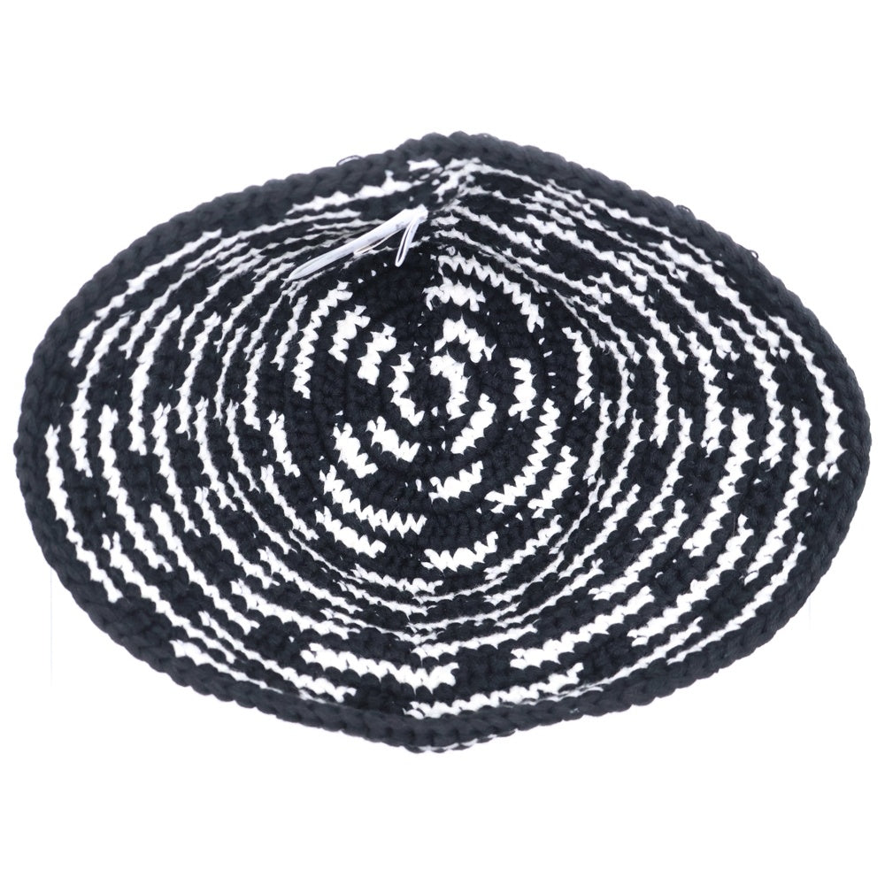 SAINT MICHAEL(セントマイケル) 25SS KNIT BUCKET HAT ニットバケットハット 帽子 ブラック/ホワイト SM-HR8-0000-084