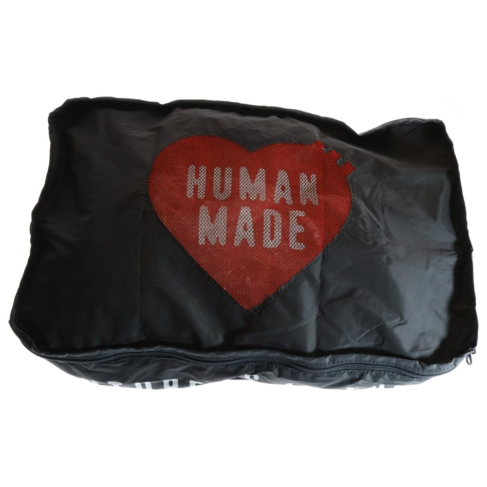 HUMAN MADE(ヒューマンメイド) GUSSET CASE LARGE ゲストケース ラージ ロゴプリント ナイロンポーチ HM27GD049