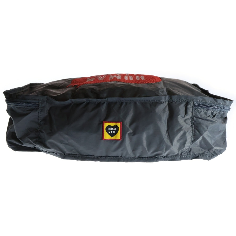 HUMAN MADE(ヒューマンメイド) GUSSET CASE LARGE ゲストケース ラージ ロゴプリント ナイロンポーチ HM27GD049