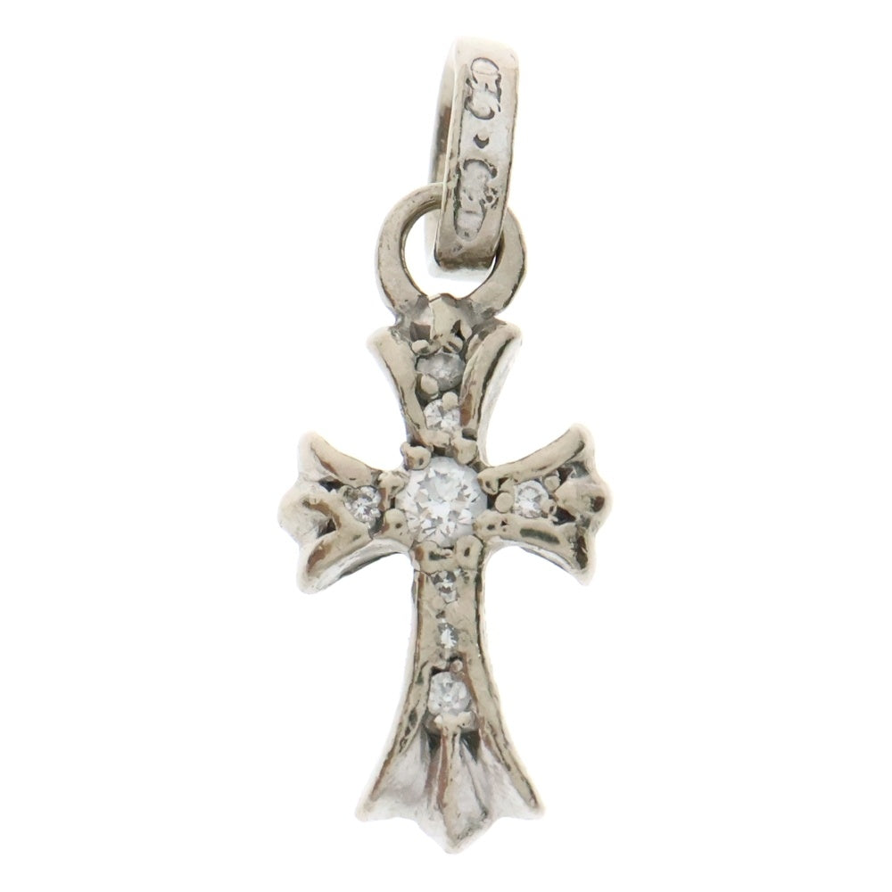 CHROME HEARTS(クロムハーツ) 18KWG CRS BBYFAT P/DIA ベイビーファットクロス PAVEダイヤ ペンダントトップ ホワイトゴールド BCA006