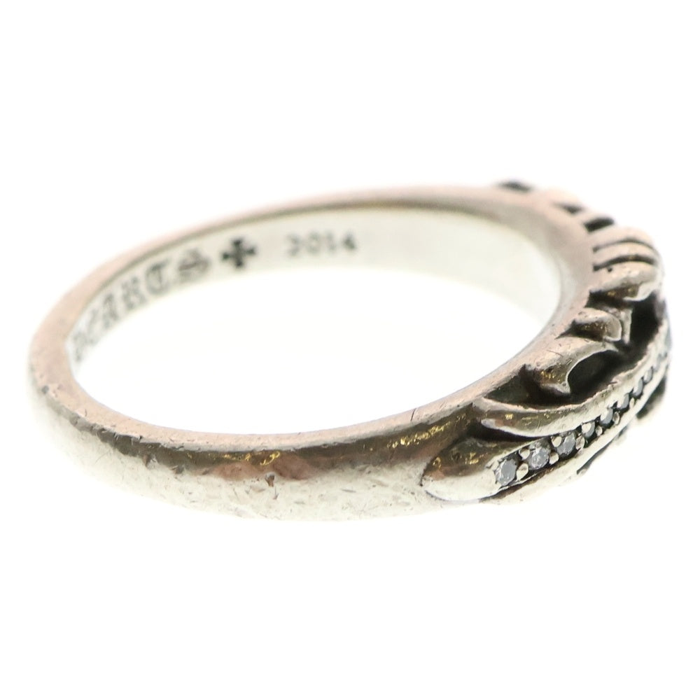 CHROME HEARTS(クロムハーツ) BABY CLSC P D ベイビークラシックフローラルクロス PAVEダイヤ シルバーリング