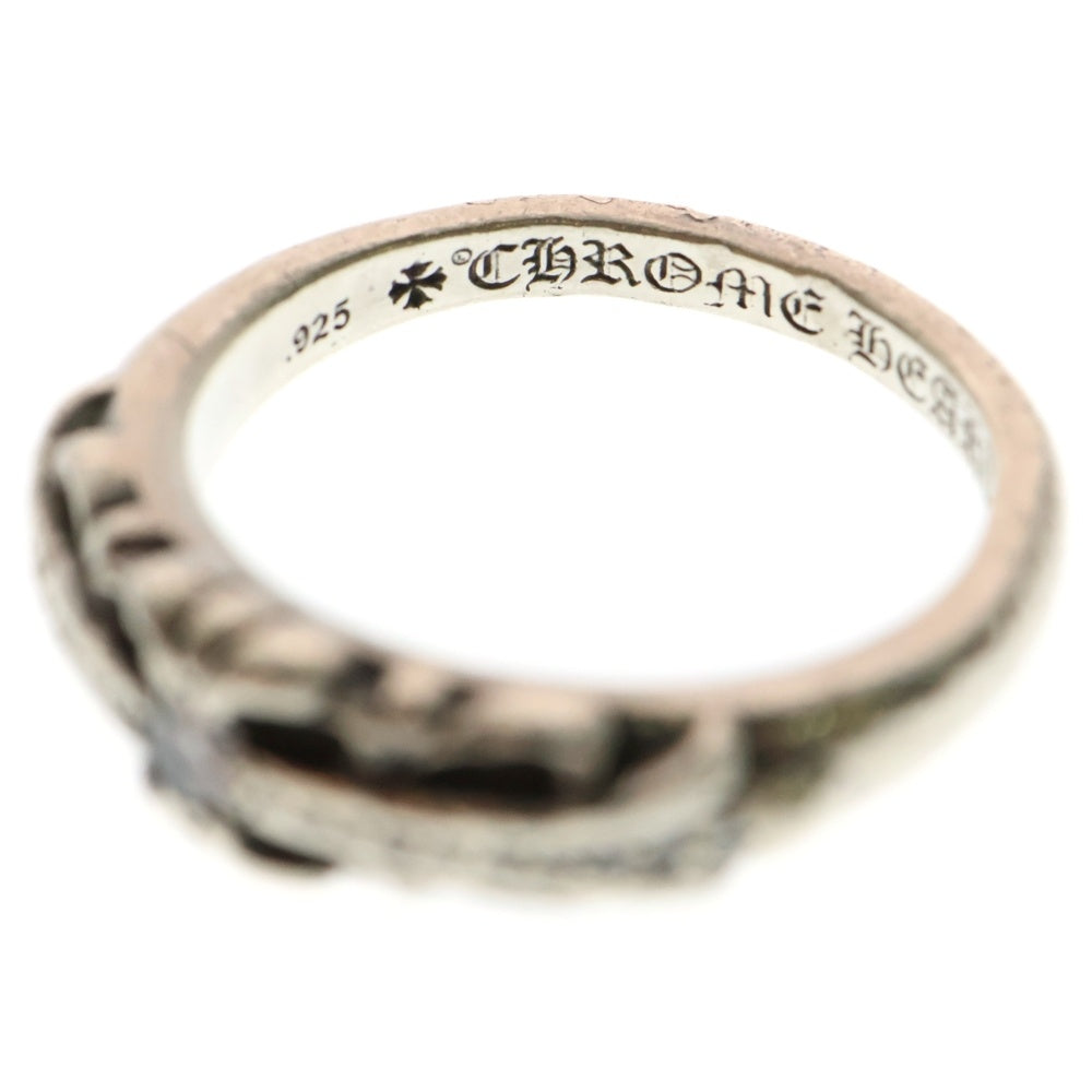 CHROME HEARTS(クロムハーツ) BABY CLSC P D ベイビークラシックフローラルクロス PAVEダイヤ シルバーリング