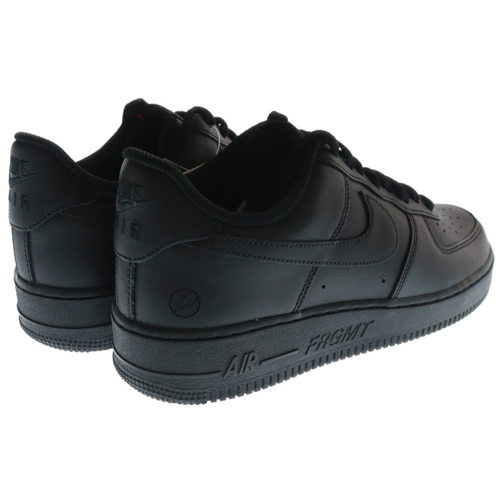 NIKE(ナイキ) 23AW WEEKEND限定 FRAGMENT DESIGN AIR FORCE1 07 フラグメントデザイン エアフォース1 ローカットスニーカー ブラック US9/27cm CW2288-001 WE-23AW-NFW-01
