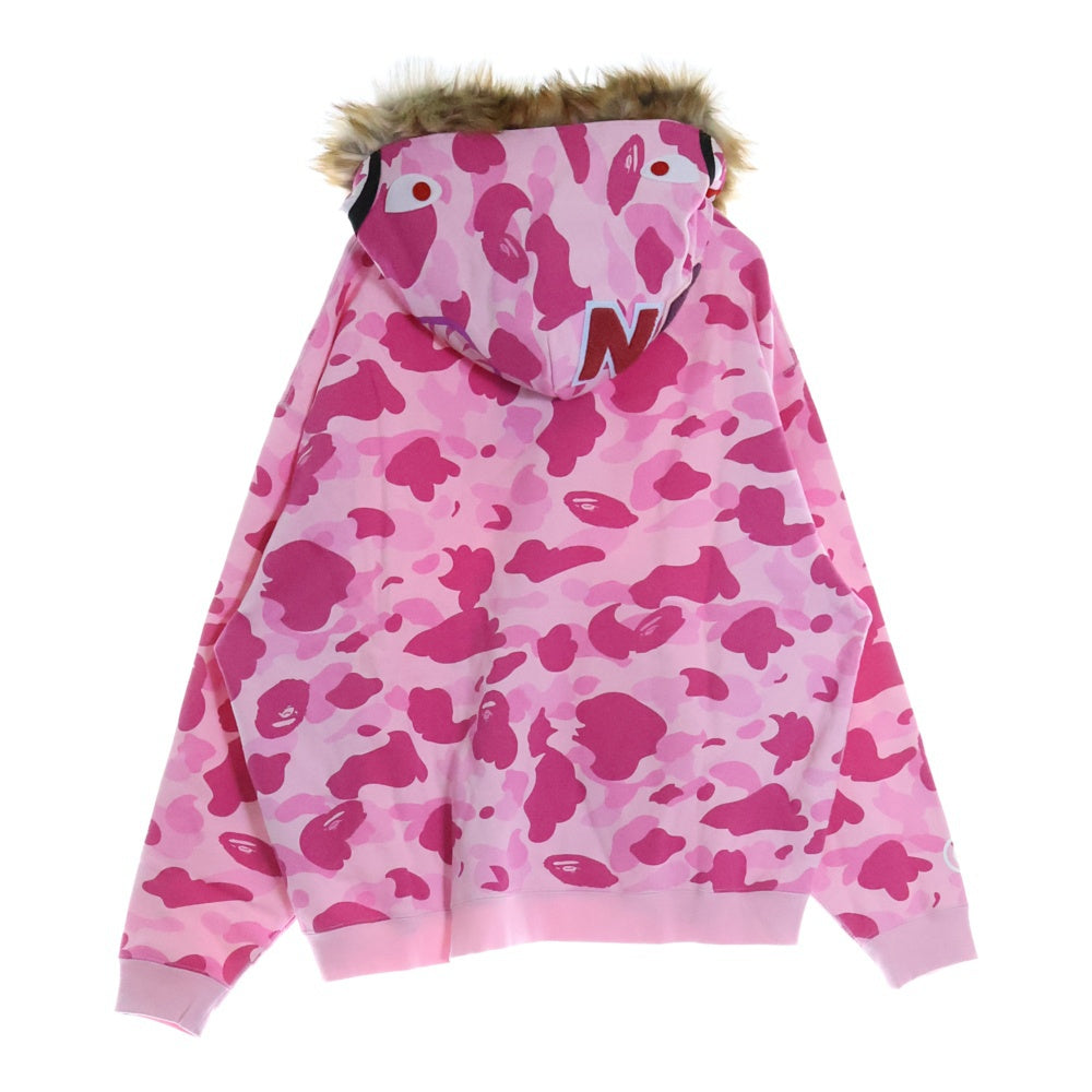 A BATHING APE(アベイシングエイプ) ×CACTUS JACK×DON TOLIVER FAUX FUR SHARK ZIP HOODIE カクタスジャック ドン トリバー フェイクファー ジップアップスウェットパーカー 001ZPK731901C