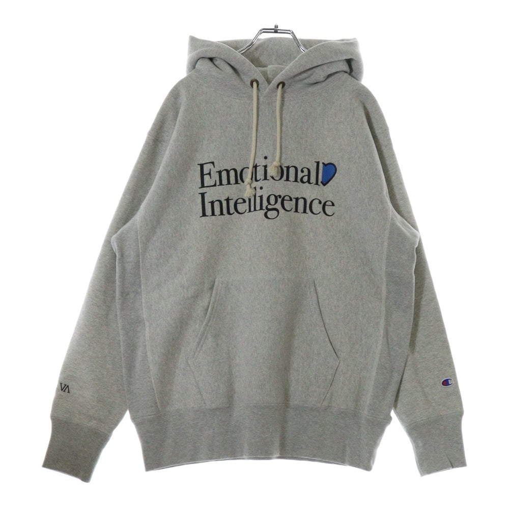 CHAMPION(チャンピオン) ×VARIOUS ARTISTS REVERSE WEAVE HOODIE ヴァリアス アーティスト リバースウィーブ プルオーバースウェットパーカー フーディー グレー C8-Z112