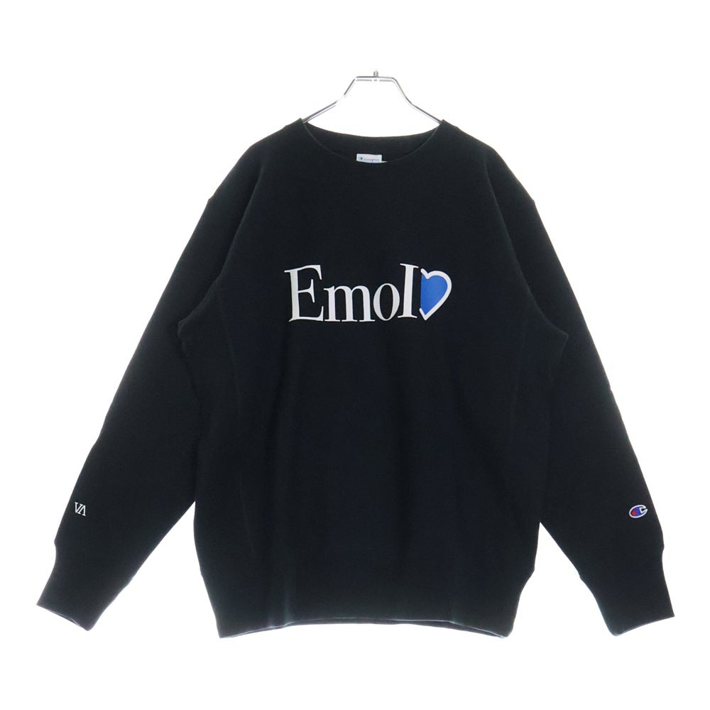 CHAMPION(チャンピオン) ×VARIOUS ARTISTS REVERSE WEAVE SWEATSHIRT ヴァリアス アーティスト リバースウィーブ クルーネックスウェットトレーナー ブラック C8-Z024