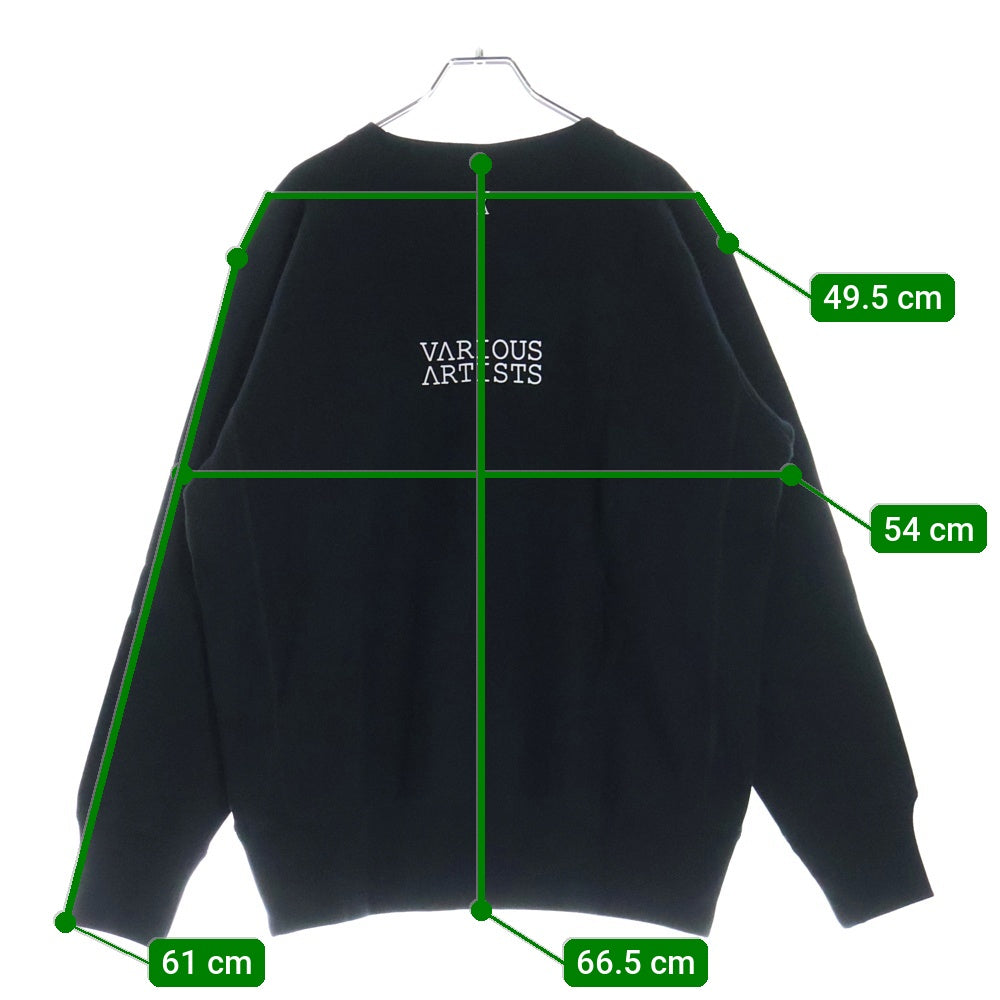 CHAMPION(チャンピオン) ×VARIOUS ARTISTS REVERSE WEAVE SWEATSHIRT ヴァリアス アーティスト リバースウィーブ クルーネックスウェットトレーナー ブラック C8-Z024