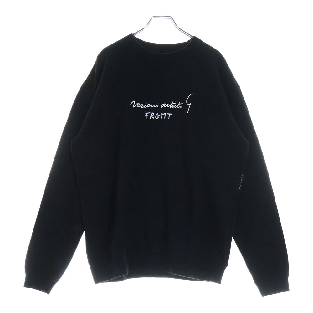 agnes b.(アニエスベー) ×VARIOUS ARTISTS ×FRAGMENT SWEATSHIRT ヴァリアス アーティスト フラグメントデザイン クルーネックスウェットトレーナー ブラック EX93SFD4