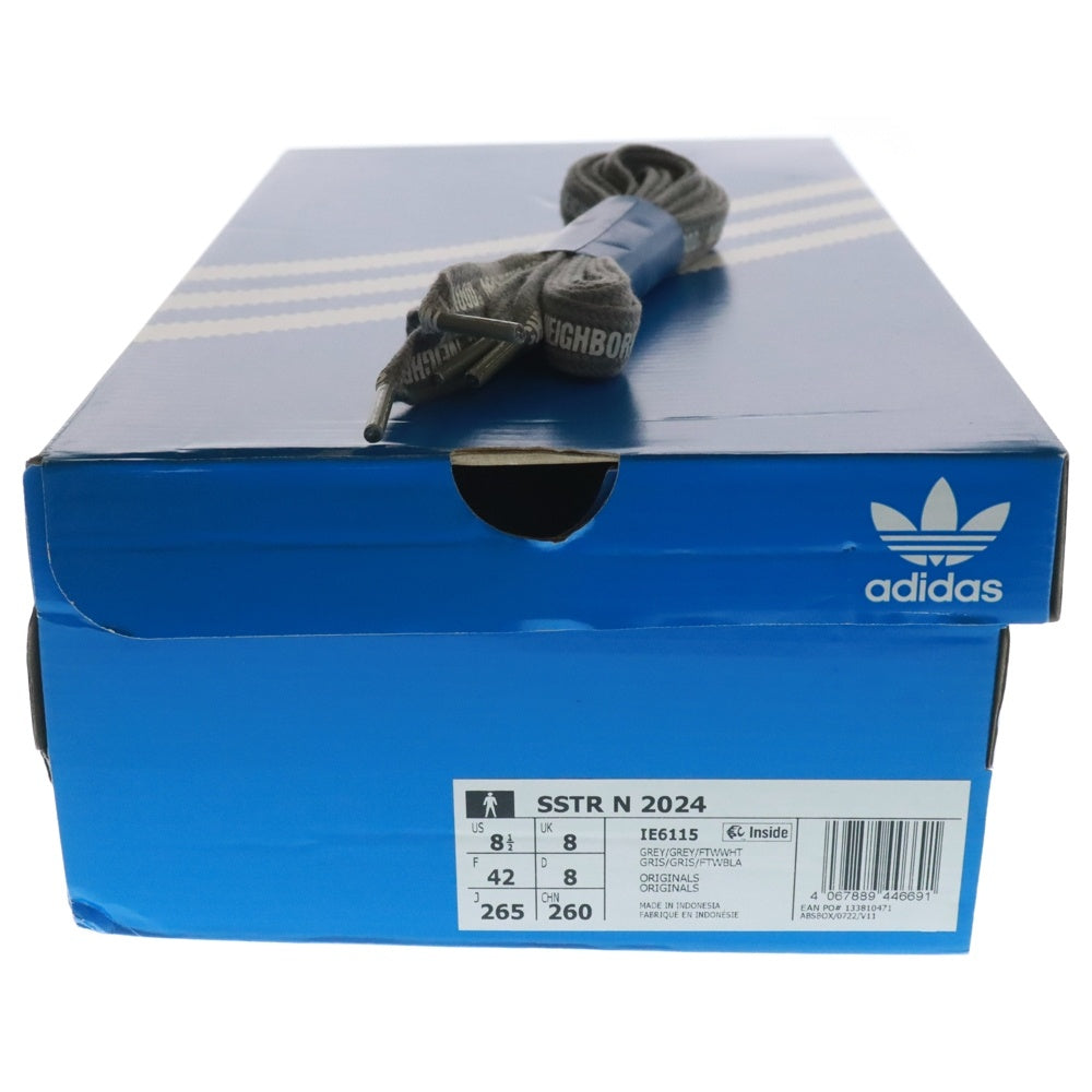adidas Originals(アディダスオリジナルス) ×NEIGHBORHOOD SSTR N 2024 SUPERSTAR ネイバーフッド スーパースター ローカットスニーカー グレー US8.5/26.5cm IE6115