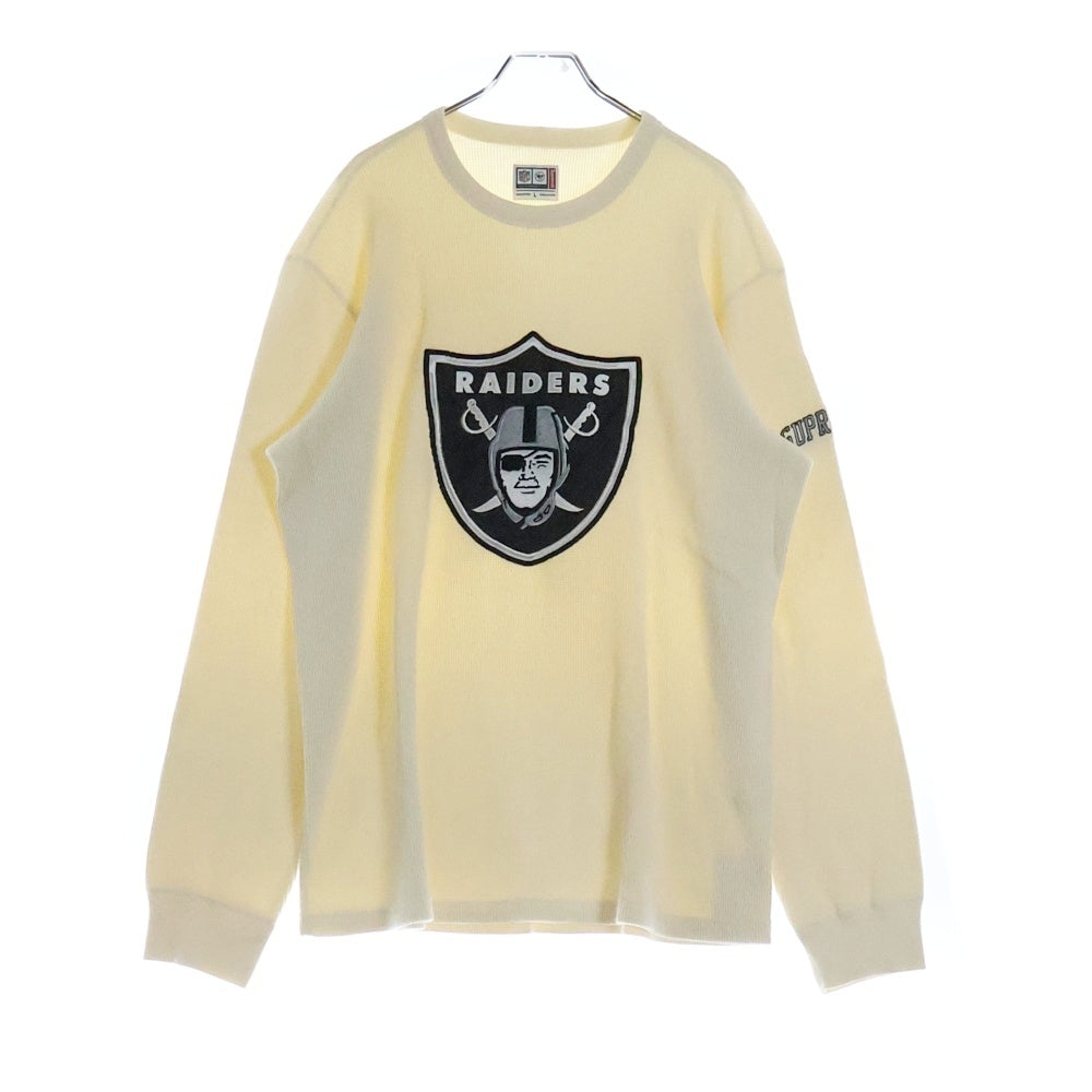 SUPREME(シュプリーム) 19SS NFL Raiders 47 Thermal ライダース 長袖サーマルTシャツ ベージュ