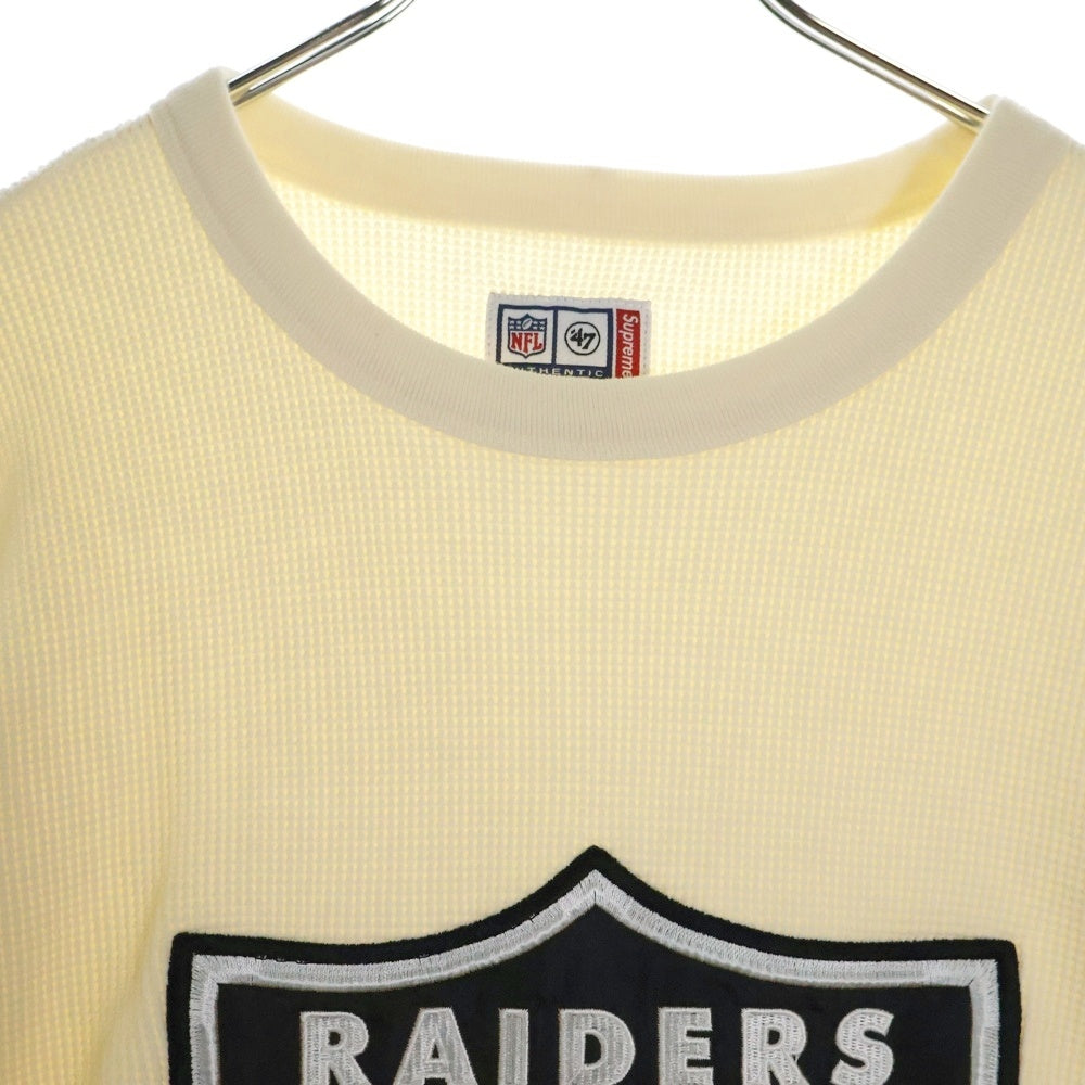 SUPREME(シュプリーム) 19SS NFL Raiders 47 Thermal ライダース 長袖サーマルTシャツ ベージュ