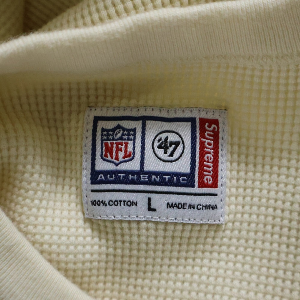 SUPREME(シュプリーム) 19SS NFL Raiders 47 Thermal ライダース 長袖サーマルTシャツ ベージュ
