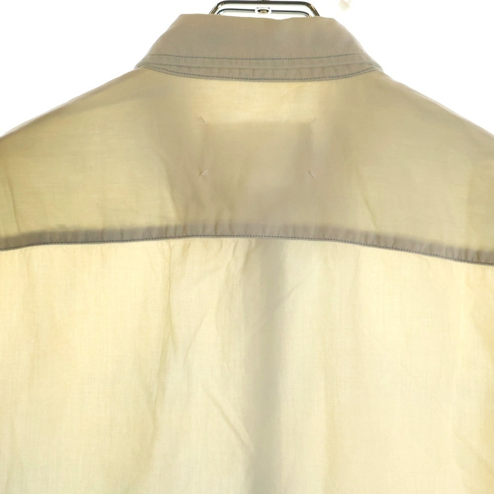 Maison Margiela 10(メゾン マルジェラ) 16SS Bleached Indigo Shirts ブリーチ加工 長袖シャツ インディゴ S30DL0314
