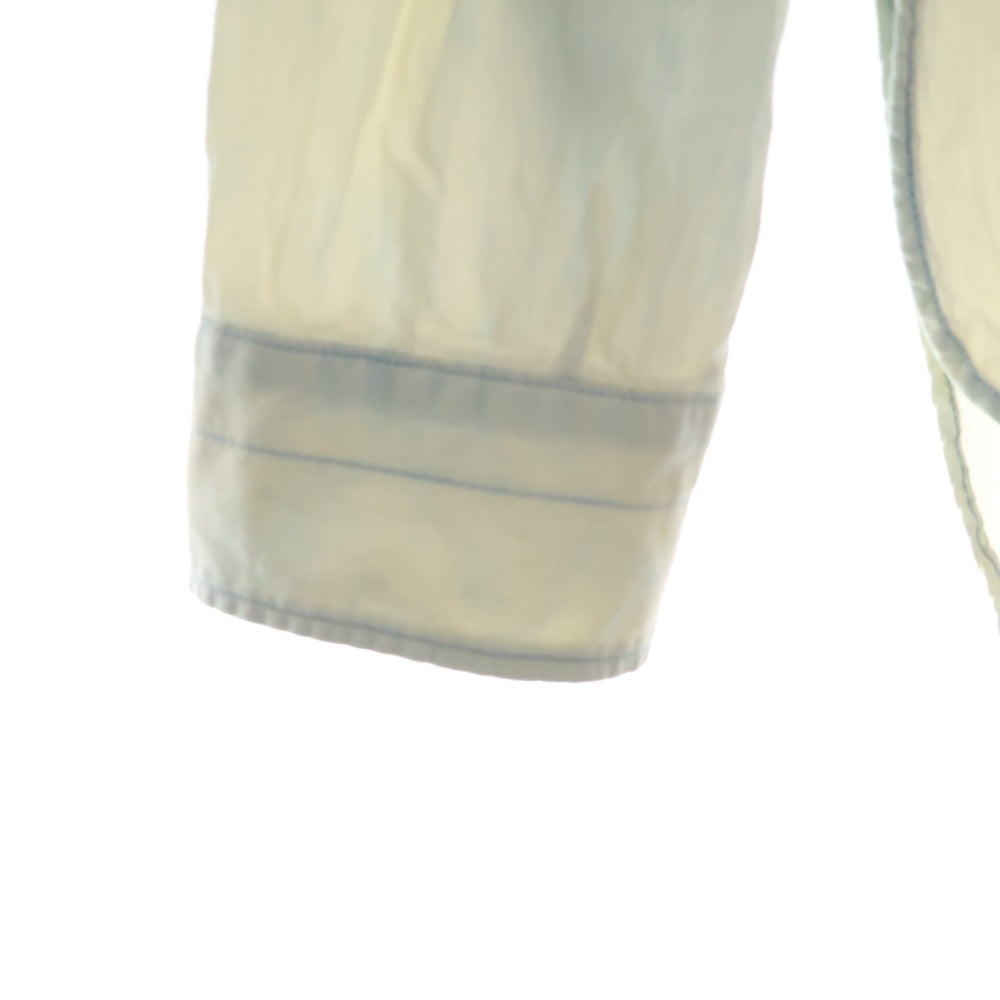 Maison Margiela 10(メゾン マルジェラ) 16SS Bleached Indigo Shirts ブリーチ加工 長袖シャツ インディゴ S30DL0314