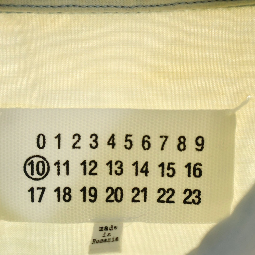 Maison Margiela 10(メゾン マルジェラ) 16SS Bleached Indigo Shirts ブリーチ加工 長袖シャツ インディゴ S30DL0314
