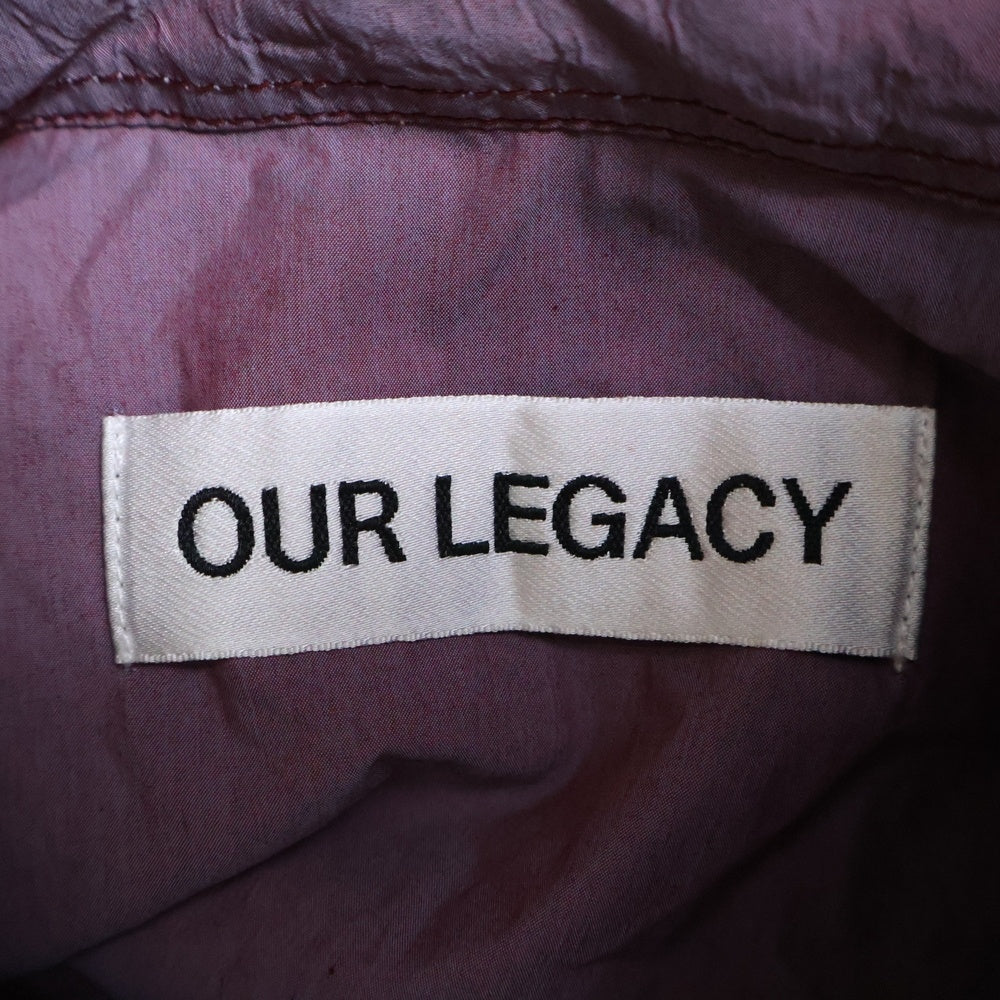 OUR LEGACY(アワーレガシー) 24SS BORROWED SHIR 胸ポケット オープンカラー長袖シャツ パープル