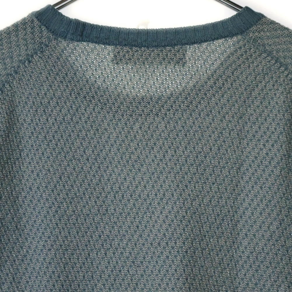 ALAN PAINE(アランペイン) クルーネック サマーセーター ニット ブルー