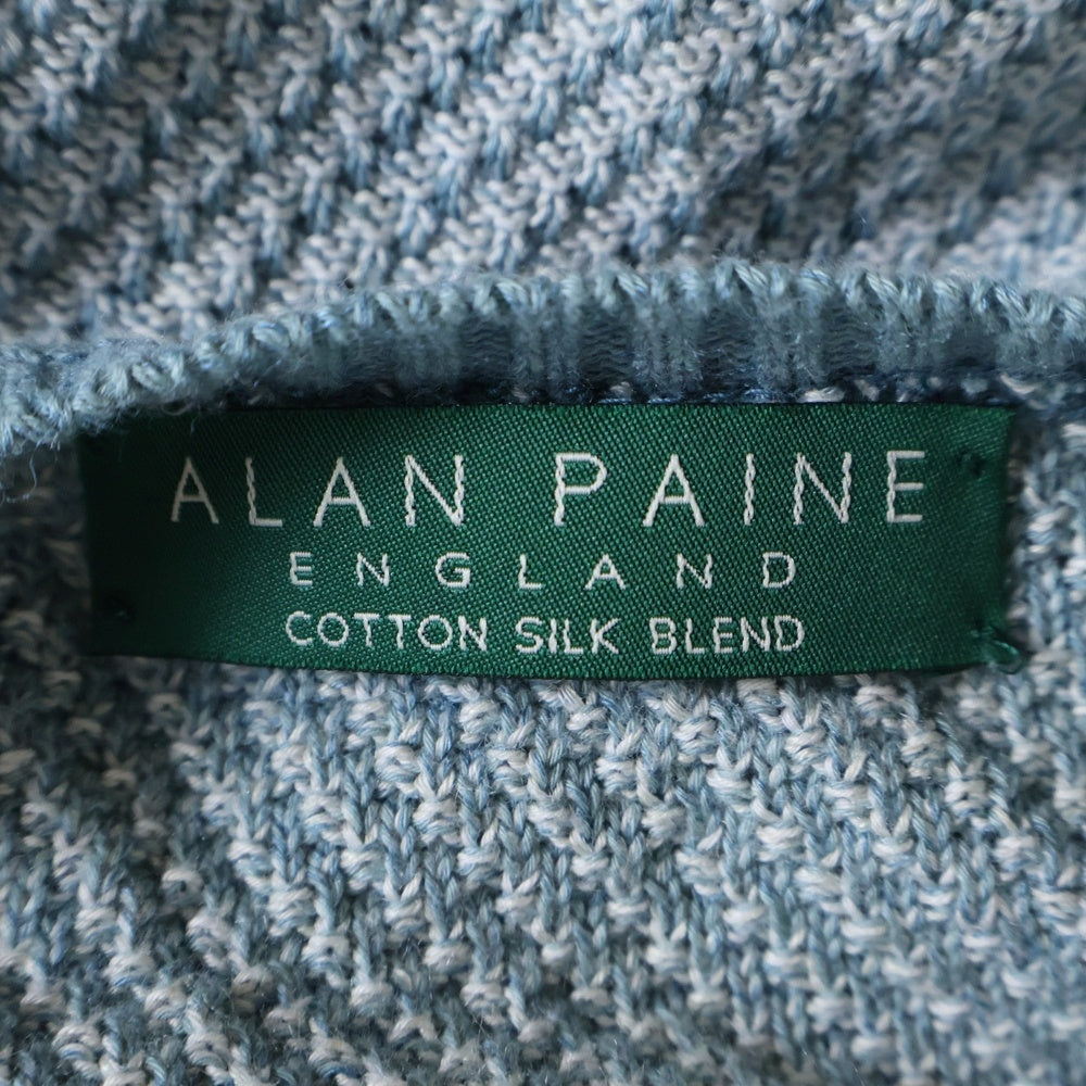 ALAN PAINE(アランペイン) クルーネック サマーセーター ニット ブルー