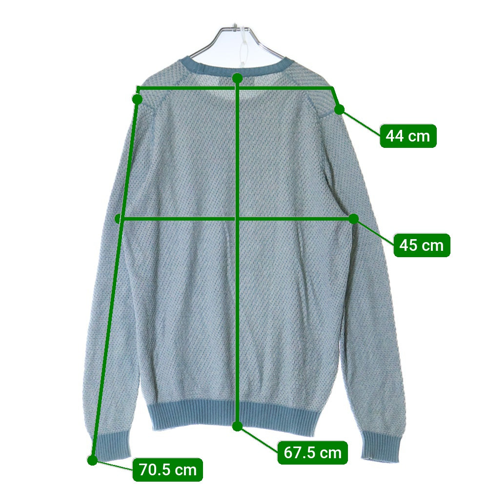 ALAN PAINE(アランペイン) クルーネック サマーセーター ニット ブルー