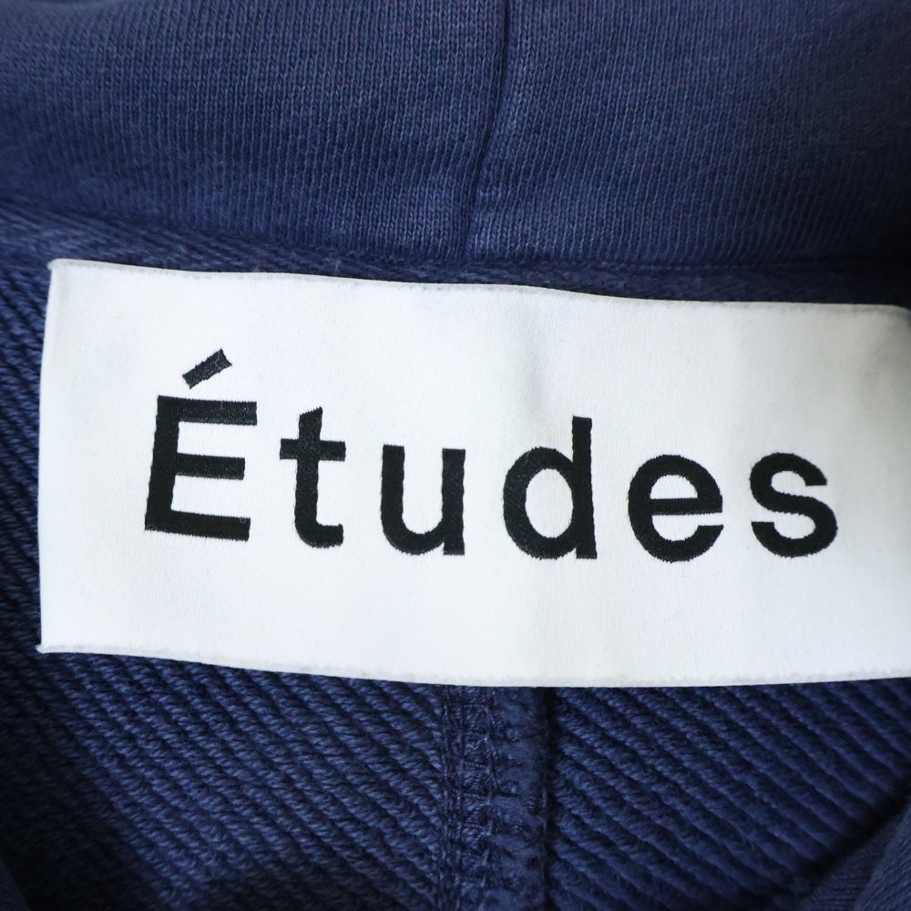 Etudes(エチュード) ワンポイント装飾 プルオーバーパーカー フーディ ブルー