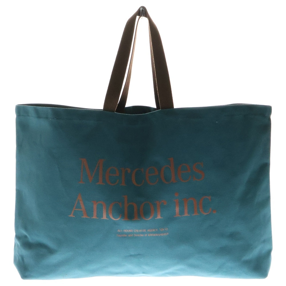 Mercedes Anchor Inc.(メルセデスアンカーインク) ロゴプリント トートバッグ ハンドバッグ グリーン