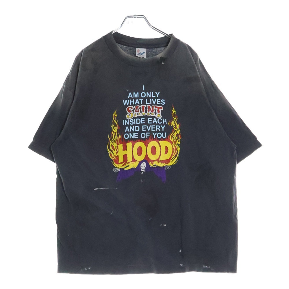 SAINT MICHAEL(セントマイケル) 25SS ×NEIGHBORHOOD STHD SS TEE HOOD ネイバーフッド フロントプリント 半袖Tシャツ グレー SM-HR8-0000-C69