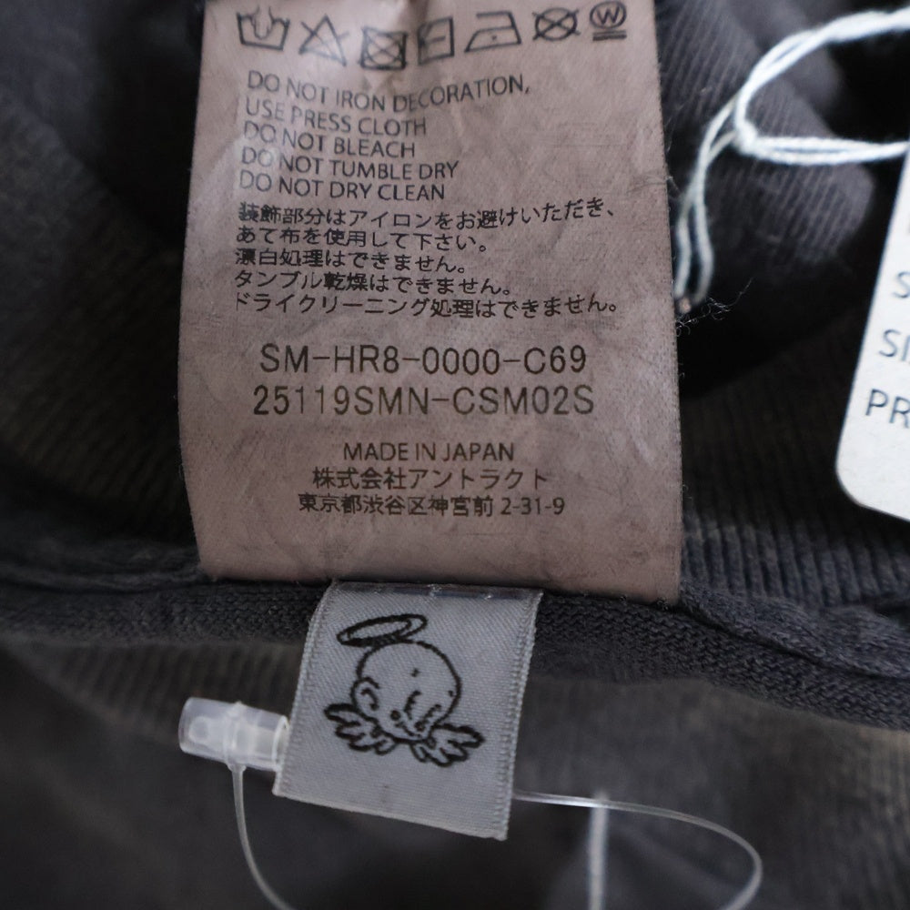 SAINT MICHAEL(セントマイケル) 25SS ×NEIGHBORHOOD STHD SS TEE HOOD ネイバーフッド フロントプリント 半袖Tシャツ グレー SM-HR8-0000-C69