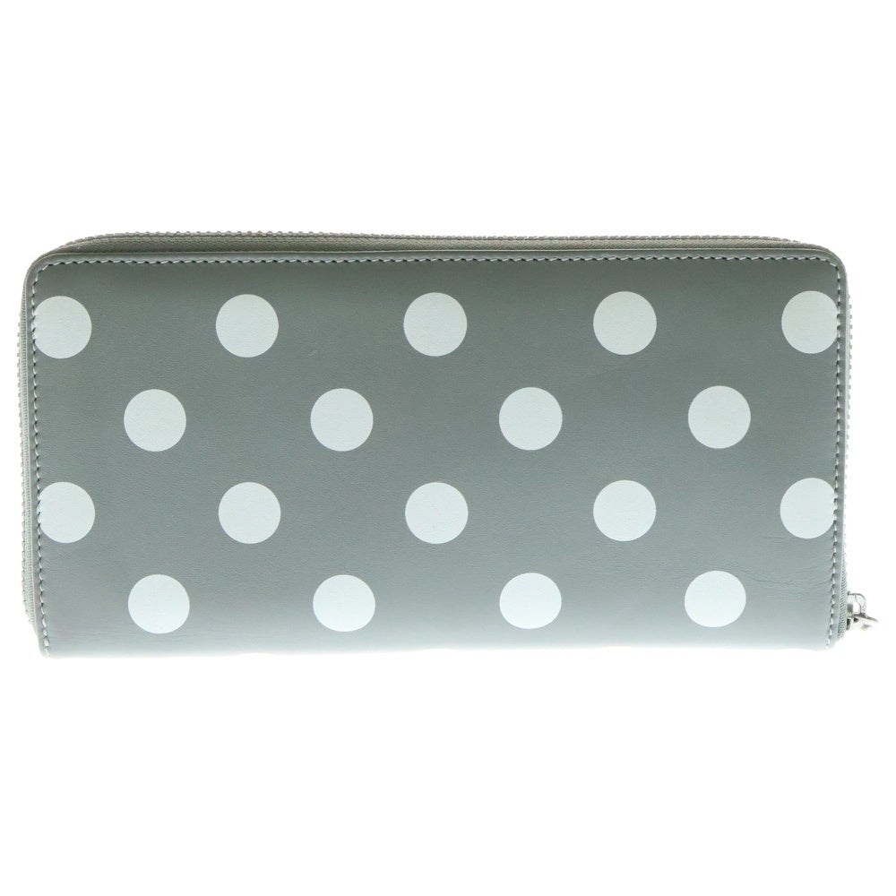 COMME des GARCONS(コムデギャルソン) POLKA DOTS PRINTED WALLET ポルカドットプリントウォレット 長財布 ホワイト/グレー