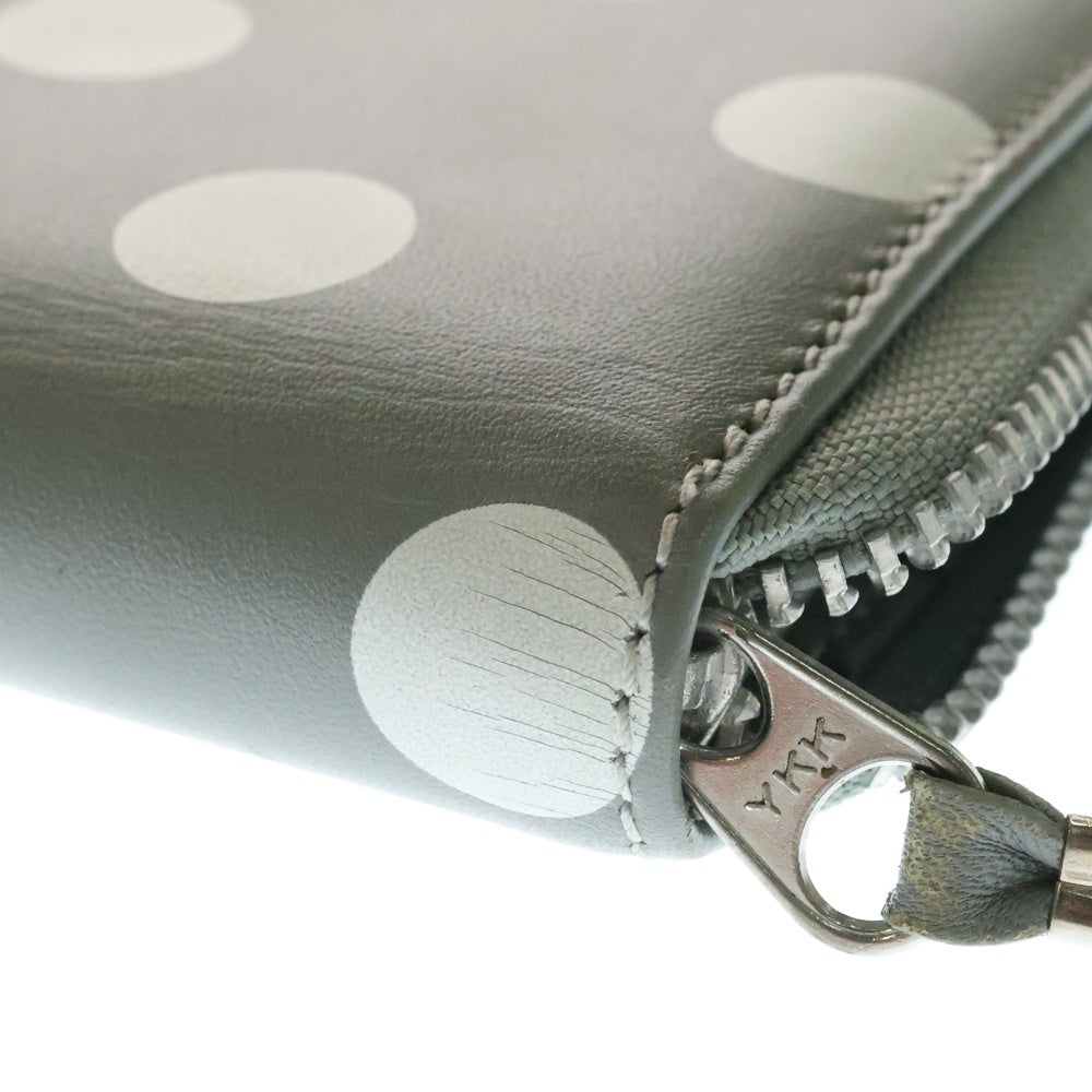 COMME des GARCONS(コムデギャルソン) POLKA DOTS PRINTED WALLET ポルカドットプリントウォレット 長財布 ホワイト/グレー
