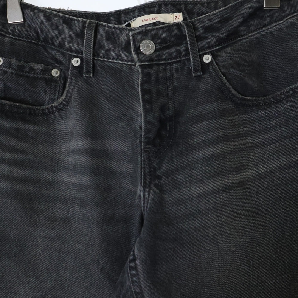 Levi's premium(リーバイスプレミアム) LOW LOOSE JEANS ストレートデニムパンツ ワイドパンツ ブラック PC9-A5566-0000