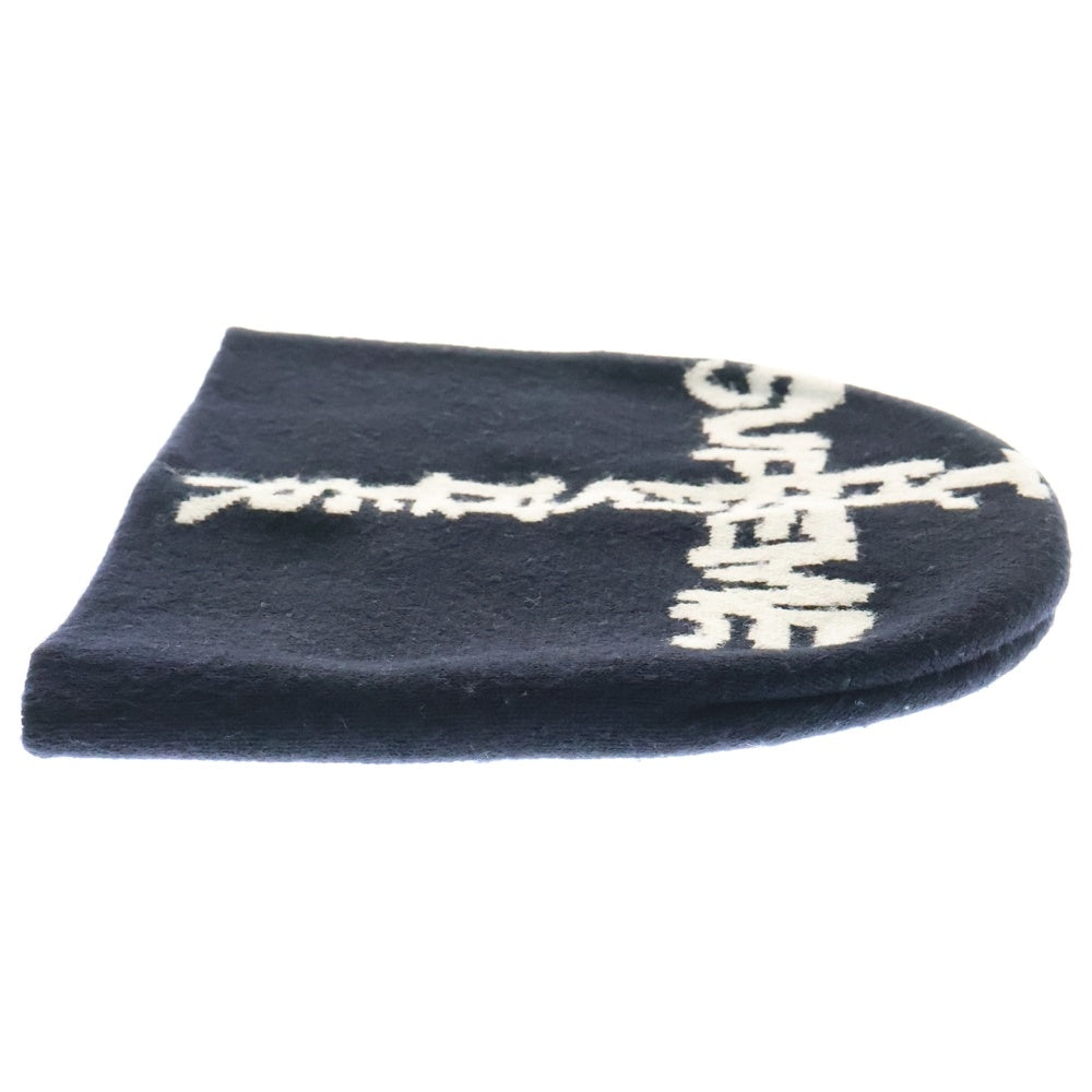 SUPREME(シュプリーム) 24AW ×Thrasher Beanie スラッシャー ロゴジャガード ビーニー ニット帽 ブラック