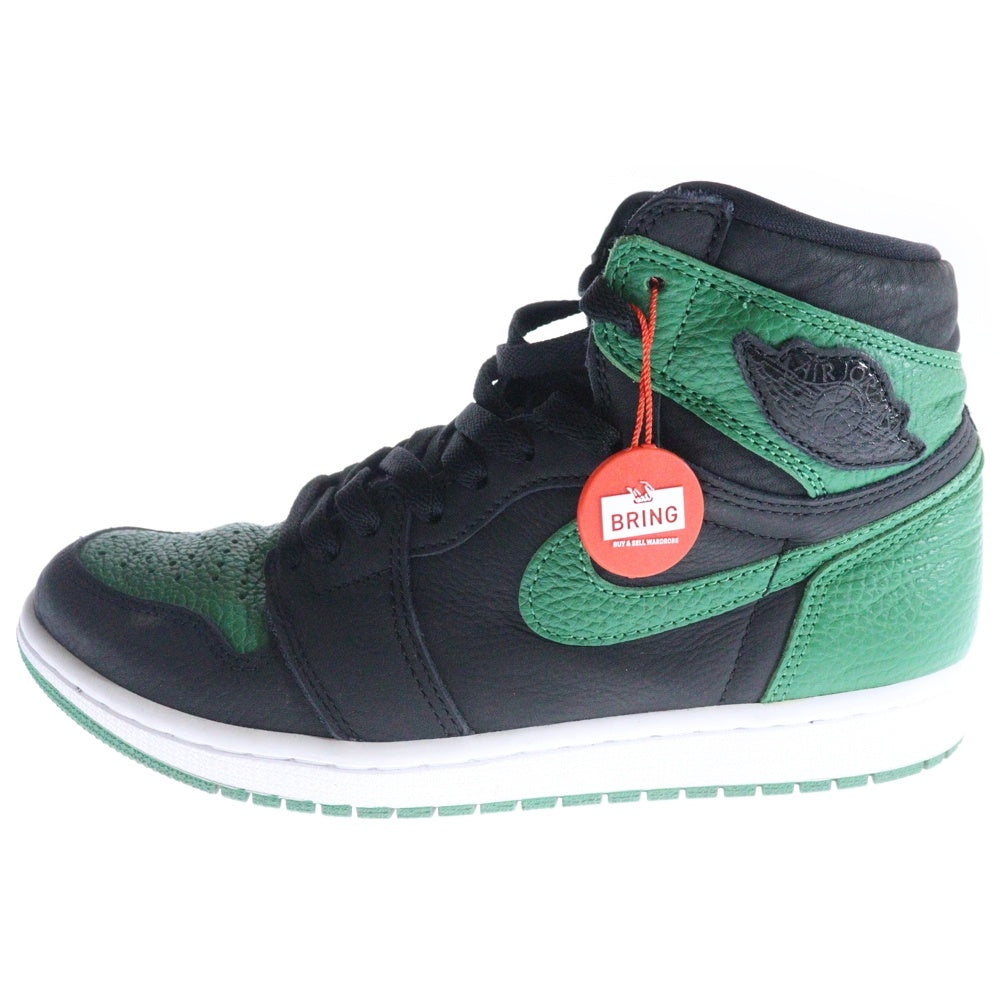 NIKE(ナイキ) AIR JORDAN 1 RETRO HIGH OG PINE GREEN エアジョーダン1 レトロ パイングリーン ハイカットスニーカー ブラック/グリーン US8/26.0cm 555088-030