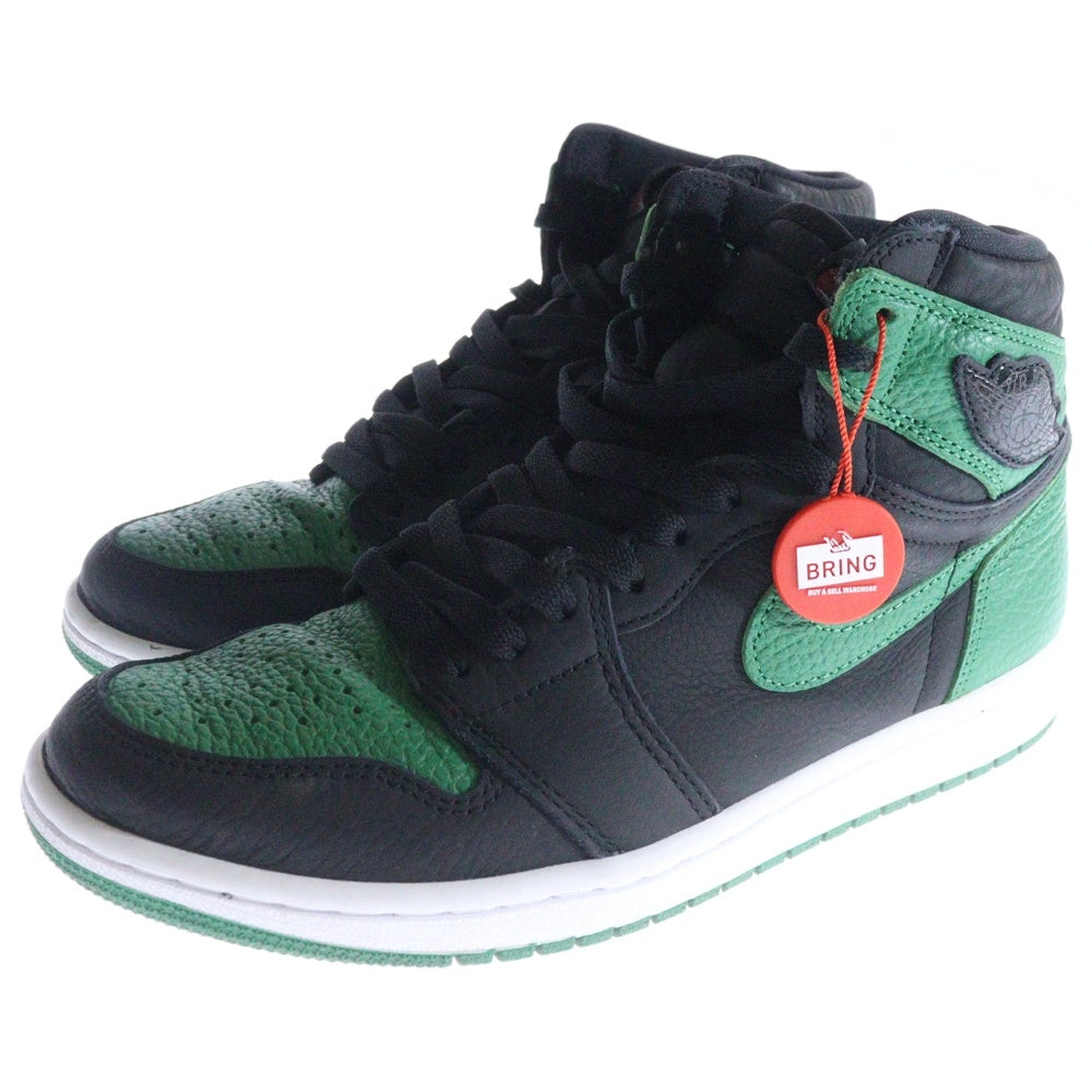 NIKE(ナイキ) AIR JORDAN 1 RETRO HIGH OG PINE GREEN エアジョーダン1 レトロ パイングリーン ハイカットスニーカー ブラック/グリーン US8/26.0cm 555088-030