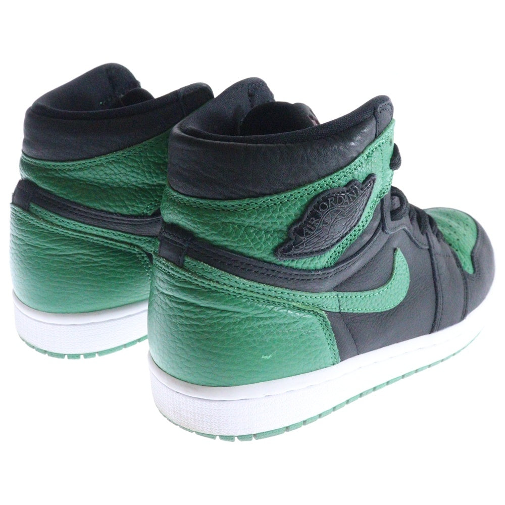 NIKE(ナイキ) AIR JORDAN 1 RETRO HIGH OG PINE GREEN エアジョーダン1 レトロ パイングリーン ハイカットスニーカー ブラック/グリーン US8/26.0cm 555088-030