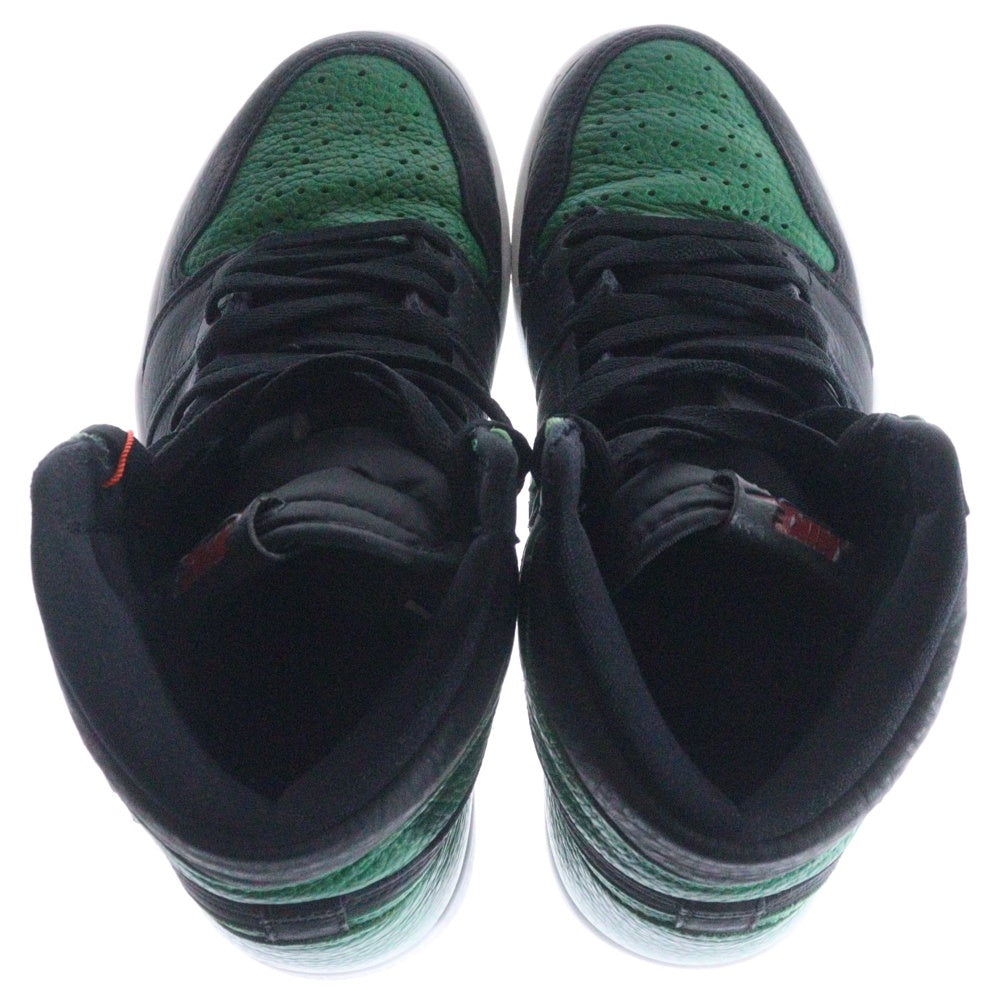 NIKE(ナイキ) AIR JORDAN 1 RETRO HIGH OG PINE GREEN エアジョーダン1 レトロ パイングリーン ハイカットスニーカー ブラック/グリーン US8/26.0cm 555088-030