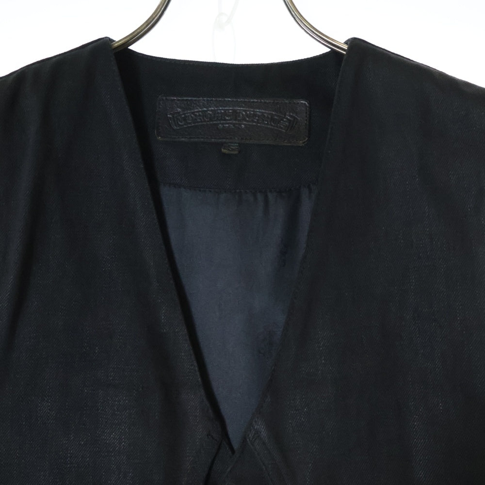 CHROME HEARTS(クロムハーツ) HUNTING DENIM BEST BS ハンティング デニム ベスト BSフレアボタン ブラック