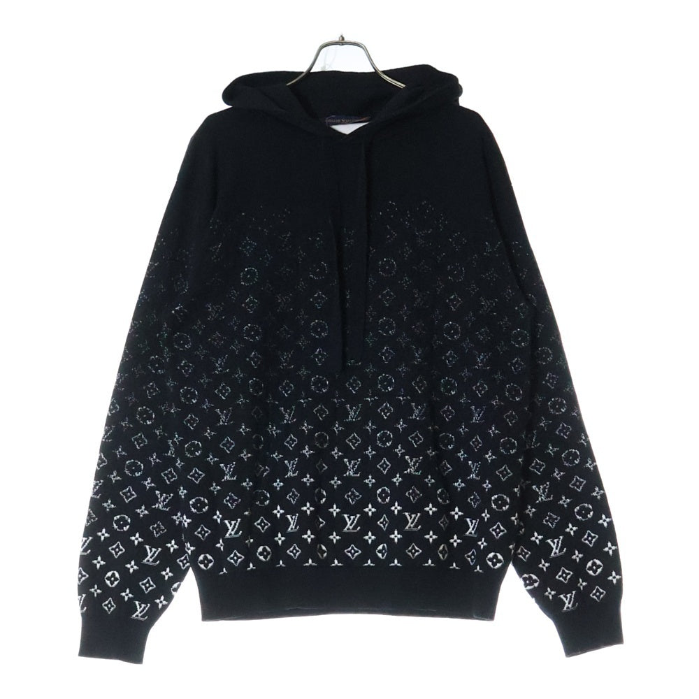 LOUIS VUITTON(ルイヴィトン) 23AW モノグラム グラディエントニットパーカー プルオーバーフーディー ブラック RM232Q USO HNN45W
