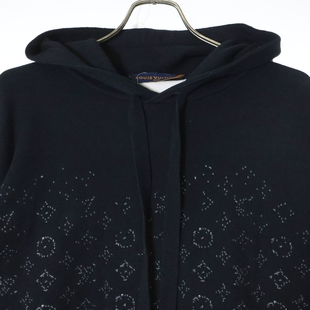 LOUIS VUITTON(ルイヴィトン) 23AW モノグラム グラディエントニットパーカー プルオーバーフーディー ブラック RM232Q USO HNN45W