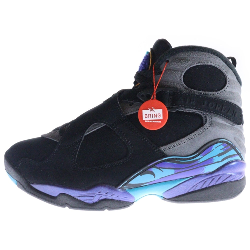 NIKE(ナイキ) AIR JORDAN 8 RETRO AQUA エアジョーダン8 レトロ アクア ハイカットスニーカー US9/27cm ブラック/ブルー 305381-006