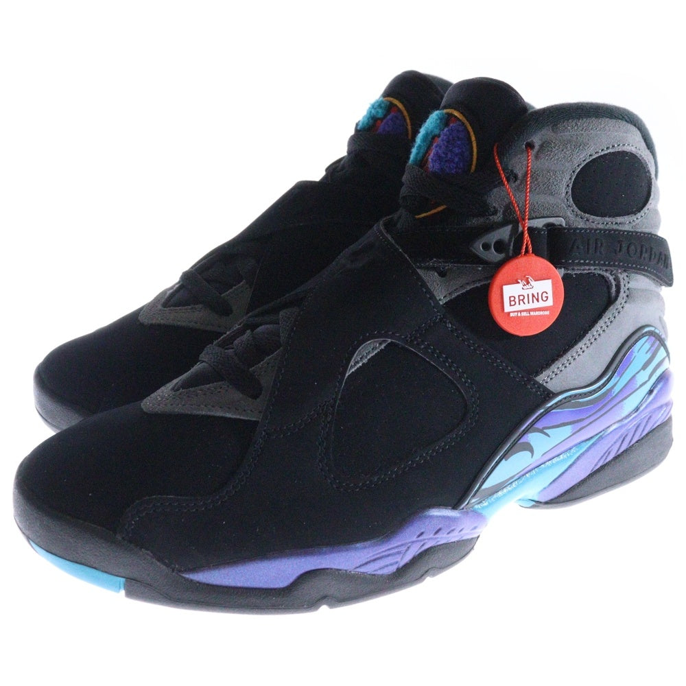 NIKE(ナイキ) AIR JORDAN 8 RETRO AQUA エアジョーダン8 レトロ アクア ハイカットスニーカー US9/27cm ブラック/ブルー 305381-006