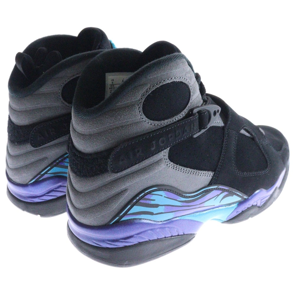 NIKE(ナイキ) AIR JORDAN 8 RETRO AQUA エアジョーダン8 レトロ アクア ハイカットスニーカー US9/27cm ブラック/ブルー 305381-006