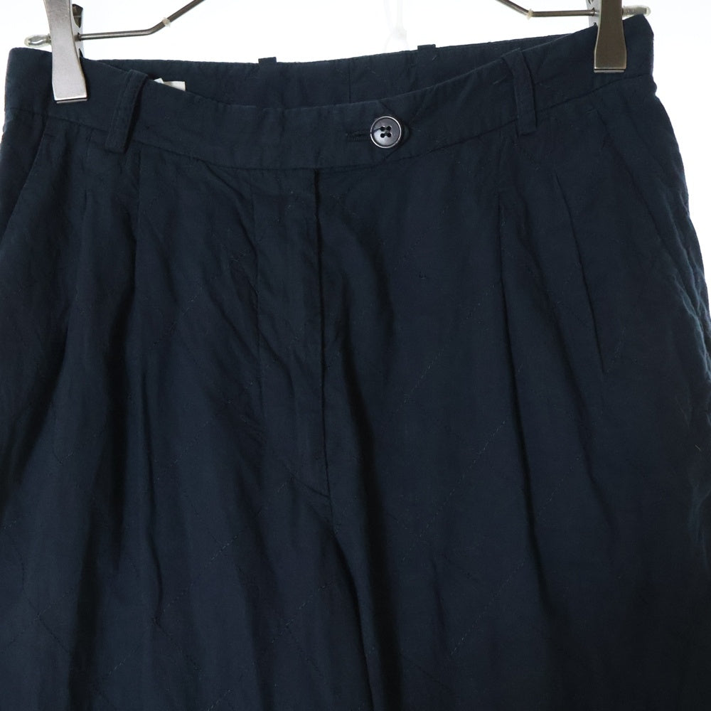 DRIES VAN NOTEN(ドリスヴァンノッテン) Wide Quilting Slacks Pants ワイドキルティングスラックスパンツ ネイビー