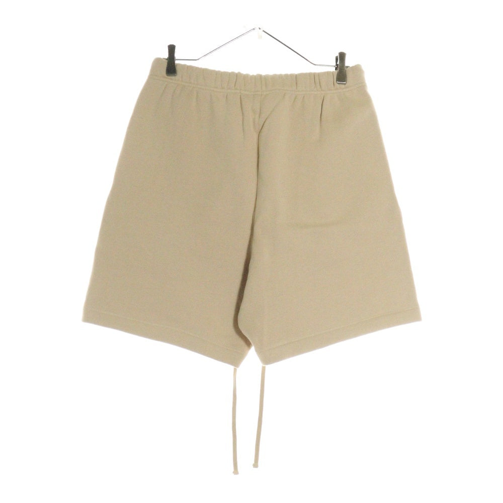 FEAR OF GOD ESSENTIALS(フィアオブゴッド エッセンシャルズ) SHORT PANTS ラバーロゴ スウェットハーフパンツ ショーツ ベージュ