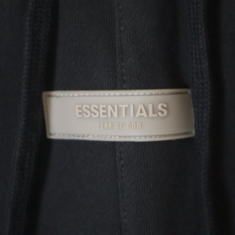 FEAR OF GOD ESSENTIALS(フィアオブゴッド エッセンシャルズ) SHORT PANTS 1977 フェルトロゴ スウェットハーフパンツ ショーツ ブラック