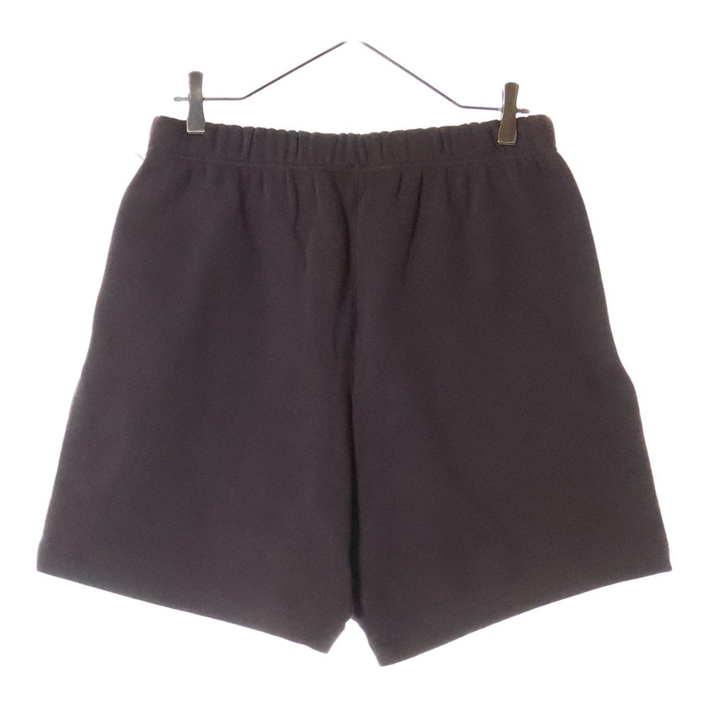 FEAR OF GOD ESSENTIALS(フィアオブゴッド エッセンシャルズ) SHORT PANTS ラバーロゴ スウェットハーフパンツ ショーツ ブラウン